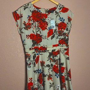 Forever 21 floral fit flare dress
